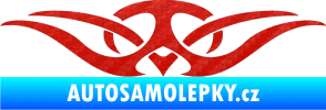 Samolepka Tetování 128 3D karbon červený