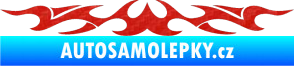 Samolepka Tetování 131 3D karbon červený