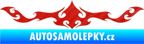 Samolepka Tetování 132 3D karbon červený