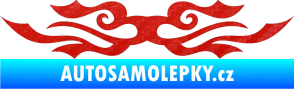 Samolepka Tetování 134 3D karbon červený