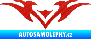 Samolepka Tetování 136 3D karbon červený