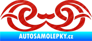 Samolepka Tetování 137 3D karbon červený
