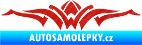 Samolepka Tetování 140 3D karbon červený