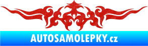 Samolepka Tetování 142 3D karbon červený