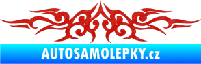 Samolepka Tetování 143 3D karbon červený