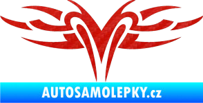 Samolepka Tetování 151 3D karbon červený