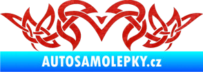 Samolepka Tetování 152 3D karbon červený