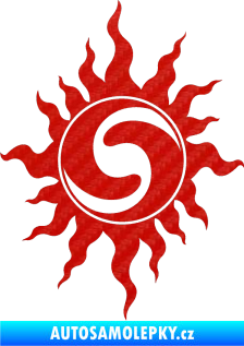 Samolepka Tetování 162 3D karbon červený