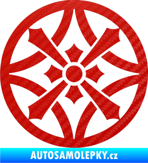 Samolepka Tetování 163 3D karbon červený