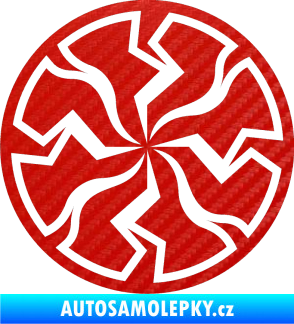 Samolepka Tetování 164 3D karbon červený