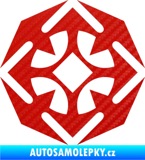 Samolepka Tetování 174 3D karbon červený