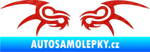 Samolepka Tetování 181 3D karbon červený