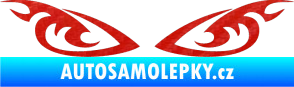 Samolepka Tetování 182 oči 3D karbon červený