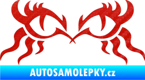 Samolepka Tetování 183 oči 3D karbon červený
