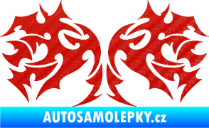 Samolepka Tetování 197 3D karbon červený