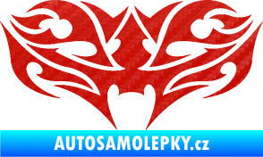 Samolepka Tetování 200 3D karbon červený