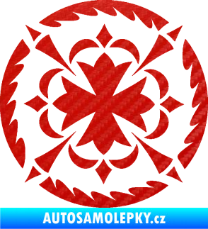 Samolepka Tetování 207 3D karbon červený
