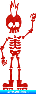 Samolepka The Bone Family Mladík 3D karbon červený