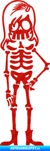 Samolepka The Bone Family Slečna 3D karbon červený