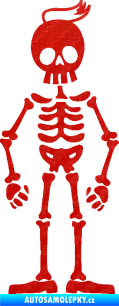 Samolepka The Bone Family Táta 3D karbon červený