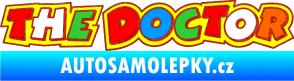 Samolepka The Doctor barevná - Valentino Rossi 3D karbon červený