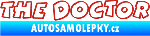 Samolepka The Doctor obrys 3D karbon červený