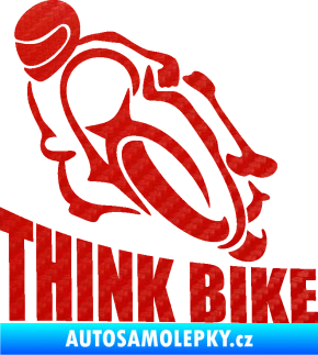 Samolepka Think bike 001 motorkář 3D karbon červený