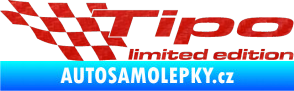 Samolepka Tipo limited edition levá 3D karbon červený