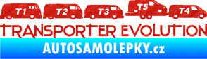 Samolepka Transporter evolution - pravá 3D karbon červený