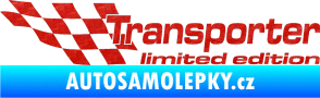 Samolepka Transporter limited edition levá 3D karbon červený