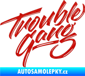 Samolepka Trouble Gang - Marpo 3D karbon červený