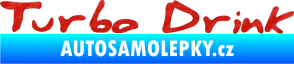 Samolepka Turbo drink 3D karbon červený