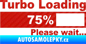 Samolepka Turbo loading 3D karbon červený
