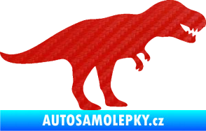 Samolepka Tyrannosaurus Rex 001 pravá 3D karbon červený