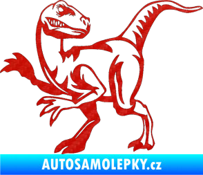 Samolepka Tyrannosaurus Rex 003 levá 3D karbon červený