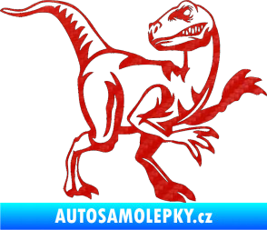 Samolepka Tyrannosaurus Rex 003 pravá 3D karbon červený