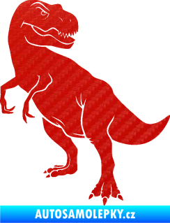 Samolepka Tyrannosaurus Rex 004 levá 3D karbon červený
