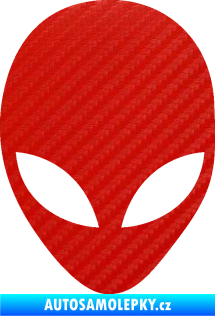 Samolepka UFO 002 3D karbon červený