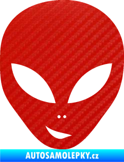 Samolepka UFO 003 levá 3D karbon červený
