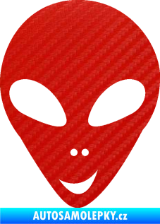 Samolepka UFO 004 levá 3D karbon červený