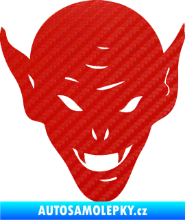 Samolepka Upír 002 pravá 3D karbon červený