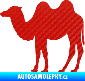 Samolepka Velbloud 003 levá 3D karbon červený