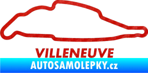 Samolepka Okruh Villeneuve 3D karbon červený