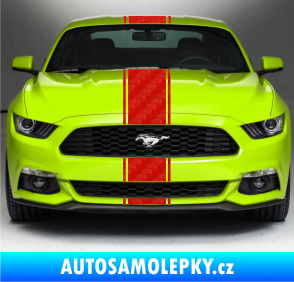 Samolepka Viper pruhy 1,5 cm + 20 cm + 1,5 cm 3D karbon červený