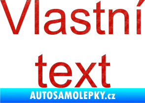 Samolepka Vlastní text - Arial 3D karbon červený