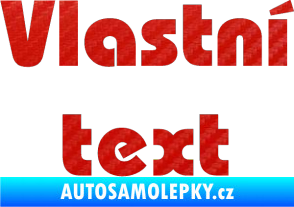 Samolepka Vlastní text - Bahamas Heavy 3D karbon červený