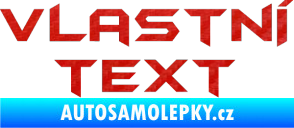 Samolepka Vlastní text - Batman 3D karbon červený
