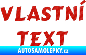 Samolepka Vlastní text - Cancun 3D karbon červený