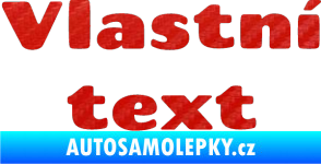 Samolepka Vlastní text - Chango 3D karbon červený
