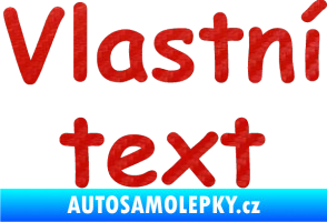 Samolepka Vlastní text - Comic Sans 3D karbon červený